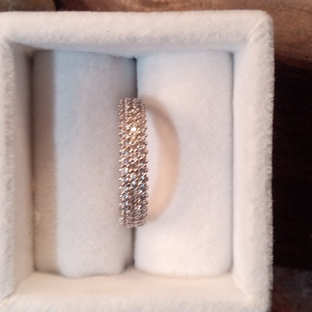 COPY - 3 row genuine diamond eternity band